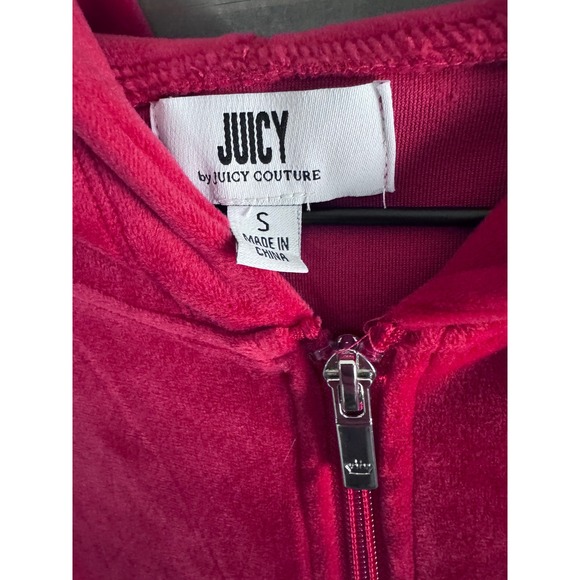 Juicy By Juicy Couture Long Sleeve Red Velour‎ Jumpsuit Size Small NWT Y2K 90s - Picture 7 of 9